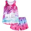 imageThe Childrens Place girls Sleeveless Tank Top and Short 2 Piece Pajama SetOmbre Unicorn