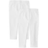 imageThe Childrens PlaceGirlsAssorted Everyday Capri LeggingsWhite 2pack