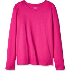 imageThe Childrens Place Girls Basic Long Sleeve Layering TeesAurora Pink Single