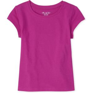 imageThe Childrens Place Girls Basic Short Sleeve Layering TeeAurora Pink Single