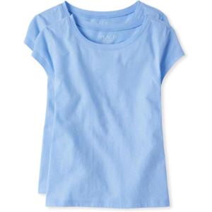 imageThe Childrens Place Girls Basic Short Sleeve Layering TeeDaybreak 2pack
