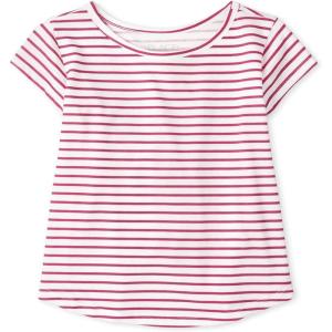 imageThe Childrens Place Girls Basic Short Sleeve Layering TeeVery Berry