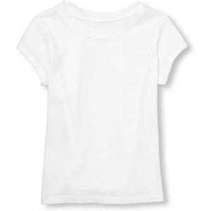 imageThe Childrens Place Girls Basic Short Sleeve Layering TeeWhite