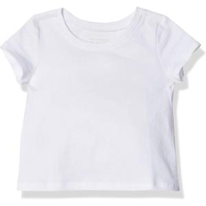 imageThe Childrens Place Girls Basic Short Sleeve Layering TeeWhite Single