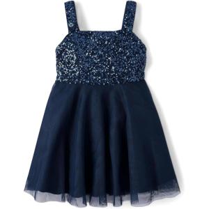 imageThe Childrens Place Girls Dressy Dress SleevelessTidal Sequin Mesh