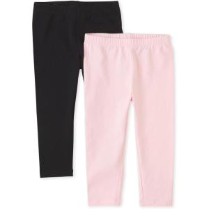 imageThe Childrens Place Girls Essential Capri LeggingsBlack Shell 2pack