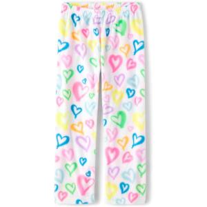 imageThe Childrens Place Girls Fleece Pajama PantsAirbrush Hearts