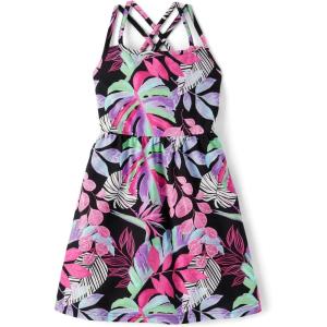 imageThe Childrens Place Girls Short Sleeve Dressy DressBlack Tropical