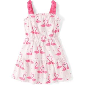 imageThe Childrens Place Girls Short Sleeve Dressy DressFlamingos Tiered