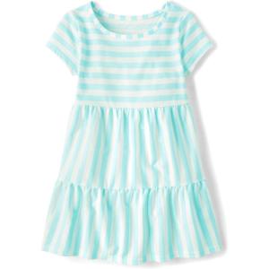 imageThe Childrens Place Girls Short Sleeve Dressy DressSeagrove Stripe