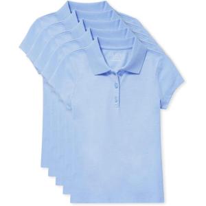 imageThe Childrens Place Girls Short Sleeve Pique Polo 5 PackDaybreak