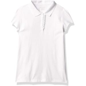 imageThe Childrens Place Girls Short Sleeve Ruffle Pique Polo ShirtWhite