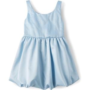 imageThe Childrens Place Girls Sleeveless Dressy Bubble Hem DressSatin Blue
