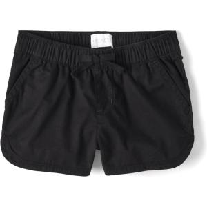 imageThe Childrens Place Girls Twill Pull on ShortsSolid Black