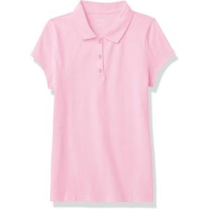 imageThe Childrens Place babygirls And Toddler Short Sleeve Ruffle Pique PoloSparkle Pink