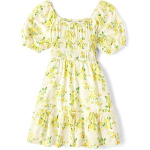 imageThe Childrens Place girls Floral Smocked Babydoll DressBunnys Tail Floral