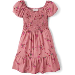 imageThe Childrens Place girls Floral Smocked Babydoll DressFlora Smocked