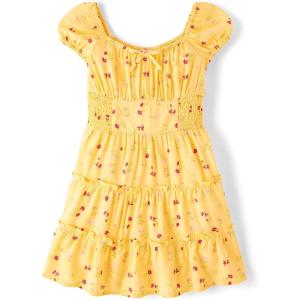 imageThe Childrens Place girls Floral Smocked Babydoll DressSun Valley