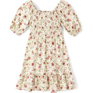 imageThe Childrens Place girls Floral Smocked Babydoll DressWhite Daisy Smocked