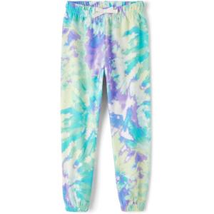 imageThe Childrens Place girls Knit Active SweatpantsGreen Glow Tie Dye