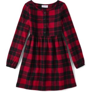 imageThe Childrens Place girls Long Sleeve Casual DressesRed Buffalo Plaid