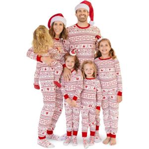imageThe Childrens Place unisexbaby Family Matching Christmas and Holiday Pajama Sets CottonFairsile  Red