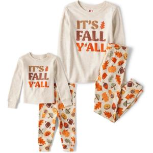 imageThe Childrens Place unisexbaby Family Matching Christmas and Holiday Pajama Sets CottonIts Fall Yall