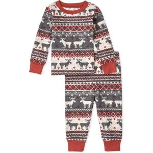 imageThe Childrens Place unisexbaby Family Matching Christmas and Holiday Pajama Sets CottonMoose Fairisle