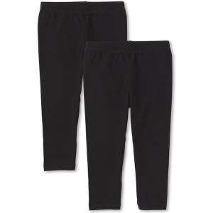 imageThe Childrens PlaceGirlsAssorted Everyday Capri LeggingsBlack 2pack