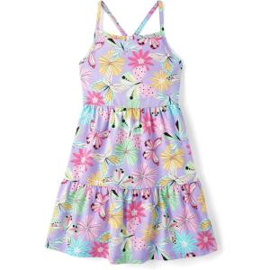 imageThe Childrens PlaceShort Sleeve Fashion DressPetal Purple Tiered