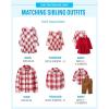 imageThe Childrens Place Baby Girls Long Sleeve Everday Casual Dress BodysuitRedWhite Plaid