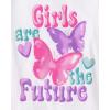 imageThe Childrens Place Girls SportsTrendsIcons Short Sleeve Graphic TShirts3 PackOptimistBeautifulFuture
