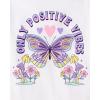 imageThe Childrens Place Girls TrendsIcons Short Sleeve Graphic TShirts4 PackPlanetButtefliesMagicPostive Vibes