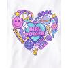 imageThe Childrens Place Girls TrendsIcons Short Sleeve Graphic TShirts4 PackSmart GirlSmilePeacePower