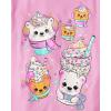 imageThe Childrens Place Girls UnicornsSportsButterflies Long Sleeve Graphic TShirts2 PackWinter DessertCat Doughnut