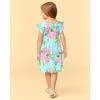 imageThe Childrens Place Girls and Toddler Short Sleeve Fashion DressGreen Floral Babydoll