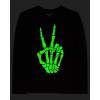 imageThe Childrens Place UnisexBaby and Toddler All HolidaysBirthdays Long Sleeve Graphic TShirtsHalloween Skeleton Peace Glow