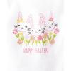 imageThe Childrens Place babygirls And Newborn Easter Bunny 3piece Set Zip Up Hoodie Short Sleeve Bodysuit and PantPink Bunny Set