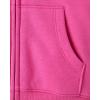 imageThe Childrens Place girls Long Sleeve Hooded Fleece Full Zip UpFall Fuschia Graphic