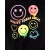 imageThe Childrens Place girls Long Sleeve Hooded Fleece Full Zip UpHappy Vibes