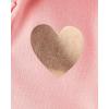 imageThe Childrens Place girls Long Sleeve Hooded Fleece Full Zip UpPink Heart Icon