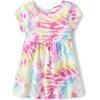 imageThe Childrens Placeand Toddler Girls Short Sleeve Fashion DressPink Tie Dye Swirl