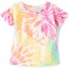 imageThe Childrens Place Girls Short Sleeve Ruffle Print TopCosmos