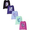 imageThe Childrens Place Girls UnicornsSportsButterflies Long Sleeve Graphic TShirts5 PackAnimals