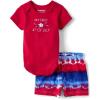 imageThe Childrens Place Unisex Baby And Newborn My First 4th of July 2 Piece Top and Short SetAmerican Flag