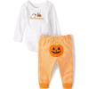 imageThe Childrens Place Unisex Baby My Firstlong Sleeve Bodysuit and Pants 2 Piece Set1st Halloween