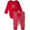 imageThe Childrens Place babyboys And Newborn Bodysuit and Pants 2 Piece Playwear OutfitRed Valentine