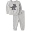 imageThe Childrens Place babyboys And Newborn Long Sleeve Sweater and Pants 2 Piece Playwear SetGray Dino