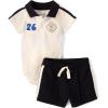 imageThe Childrens Place babyboys And Newborn Short Sleeve Top and Shorts2piece Playwear Outfit SetSoccer Patches