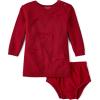 imageThe Childrens Place babygirls And Newborn Long Sleeve Sweater Dress and Diaper Cover SetRed Ochre
